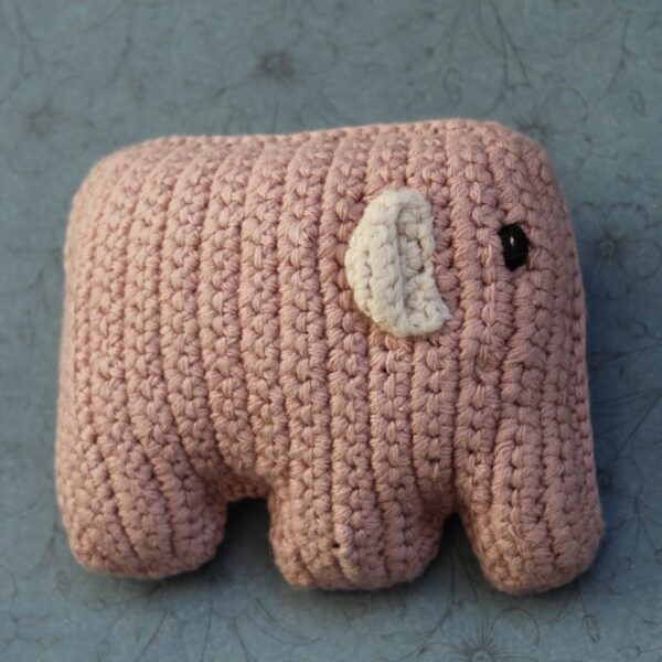 A beautifully handcrafted bunny elephant rattle, the perfect gift for any little one.