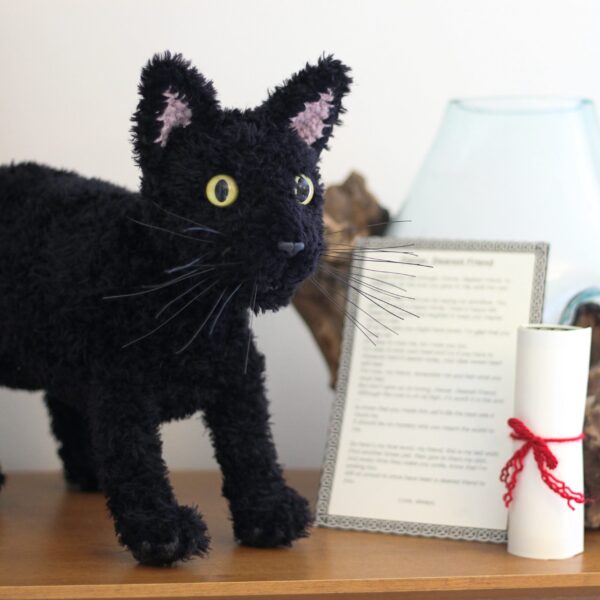 A bespoke and lovingly handcrafted keepsake crochet soft toy created from photographs of your beloved companion.