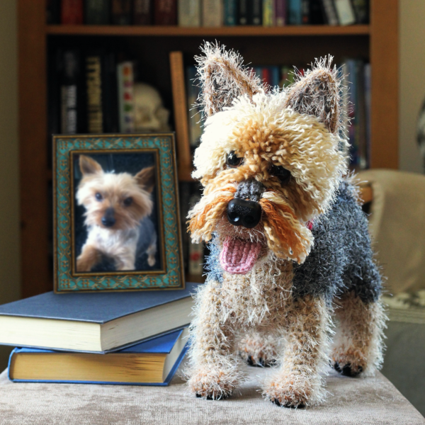 A bespoke and lovingly handcrafted keepsake crochet soft toy created from photographs of your beloved companion.