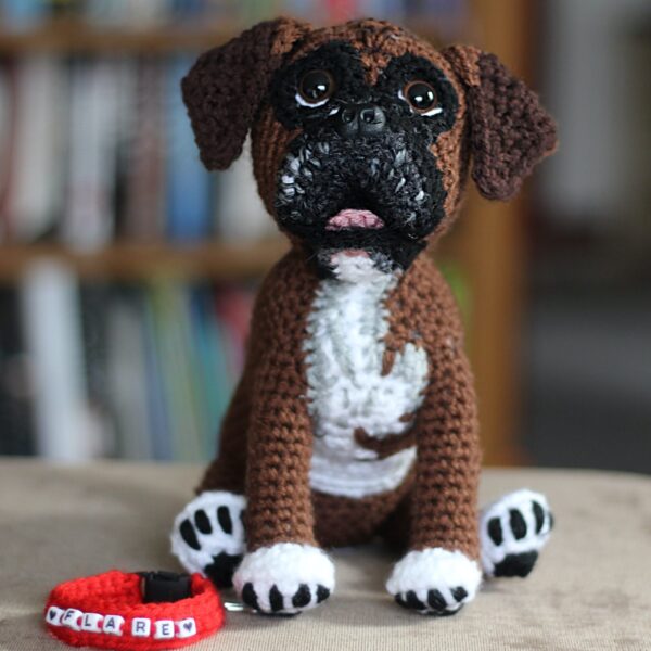 Treat yourself or loved one to a lovingly crocheted soft toy replica of your dog, created from your photographs.