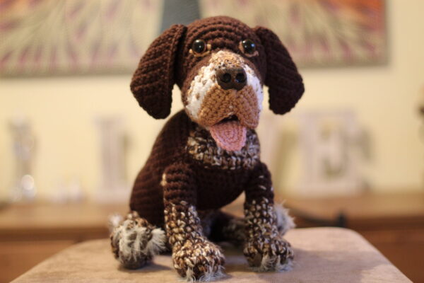 Treat yourself or loved one to a lovingly crocheted soft toy replica of your dog, created from your photographs.