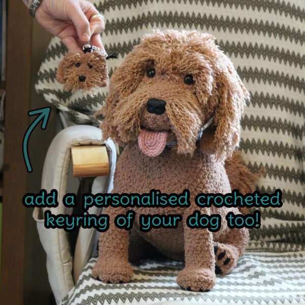 Treat yourself or loved one to a lovingly crocheted soft toy replica of your dog, created from your photographs.